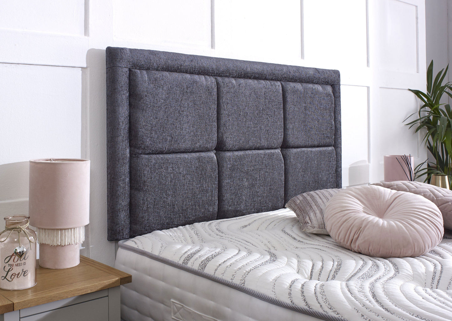 Lisbon Divan Bed Set with Border Headboard