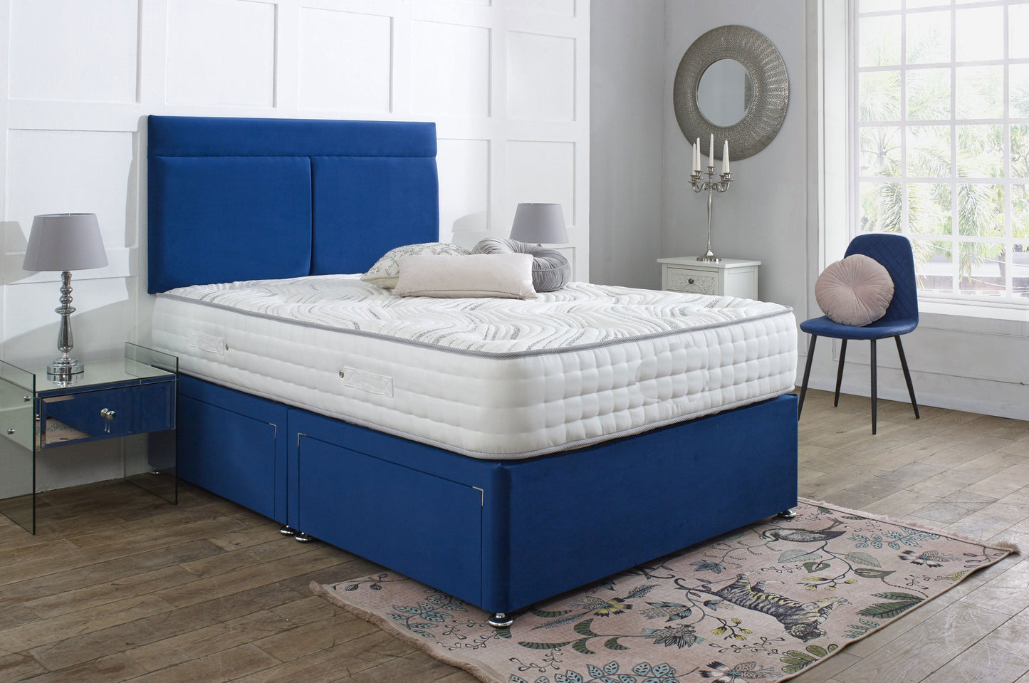 Sicily Divan Bed Set with Headboard