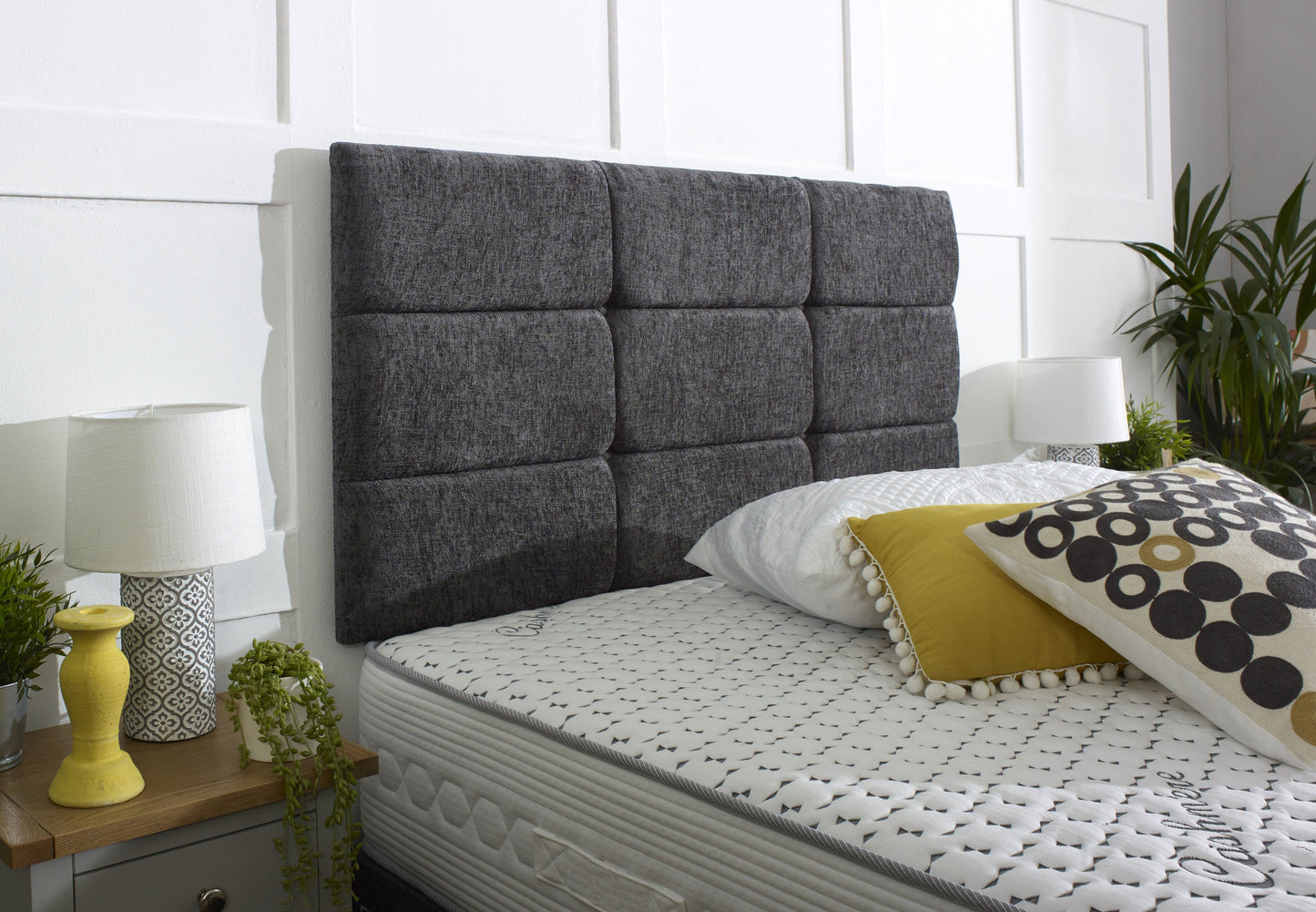 Monty Divan Bed Set with Button Headboard