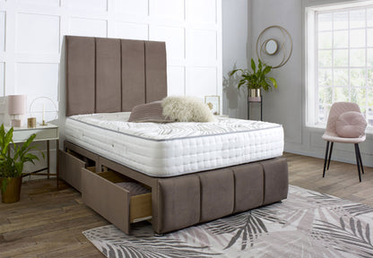 Milan Divan Bed Set with Tall Headboard and Footboard