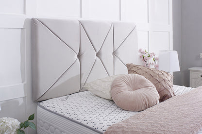 Prague Divan Bed Set with Button Headboard