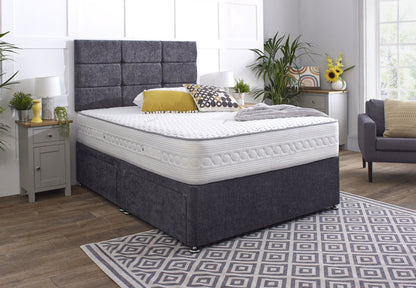 Monty Divan Bed Set with Button Headboard