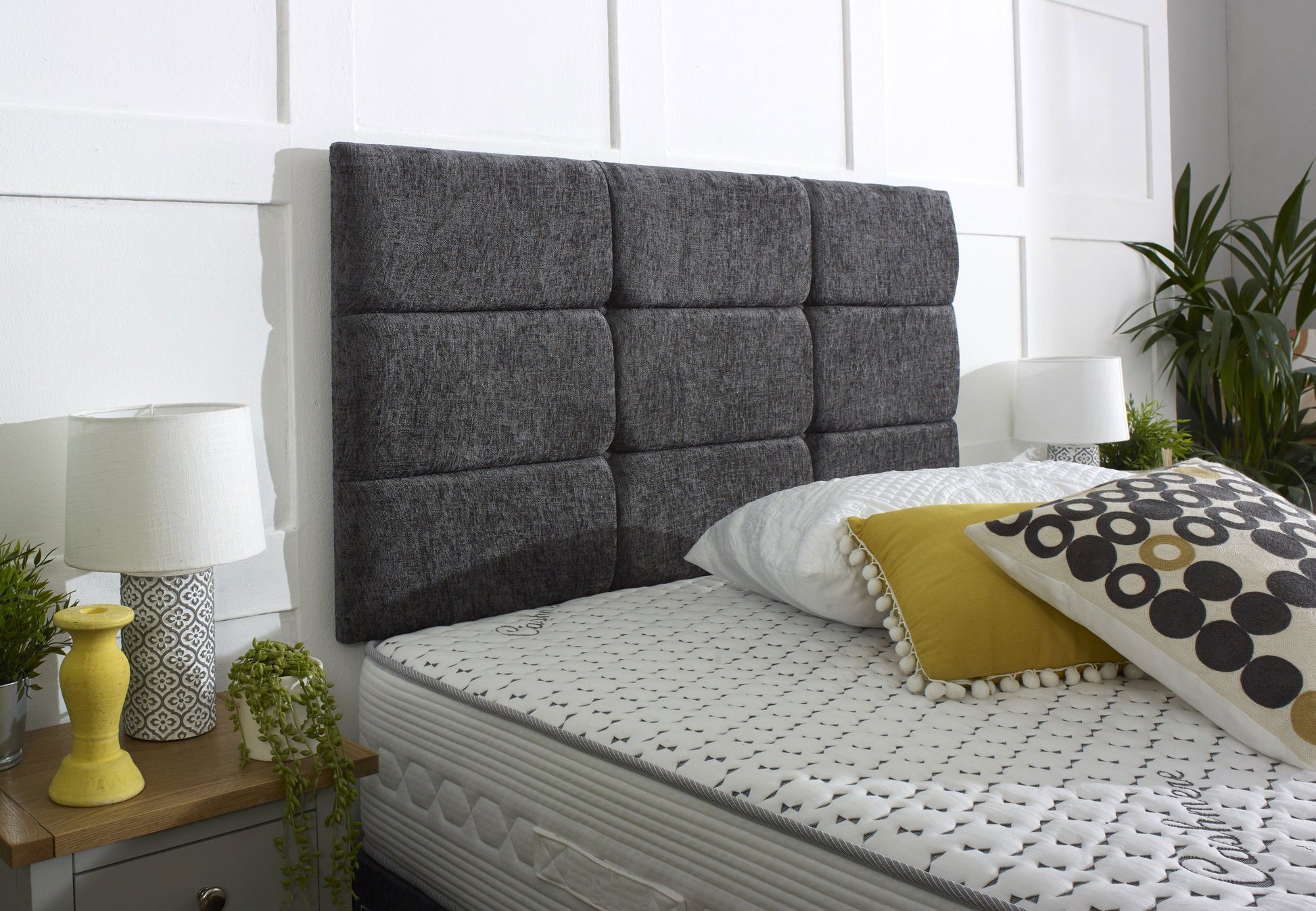 Monty Divan Bed Set with Button Headboard