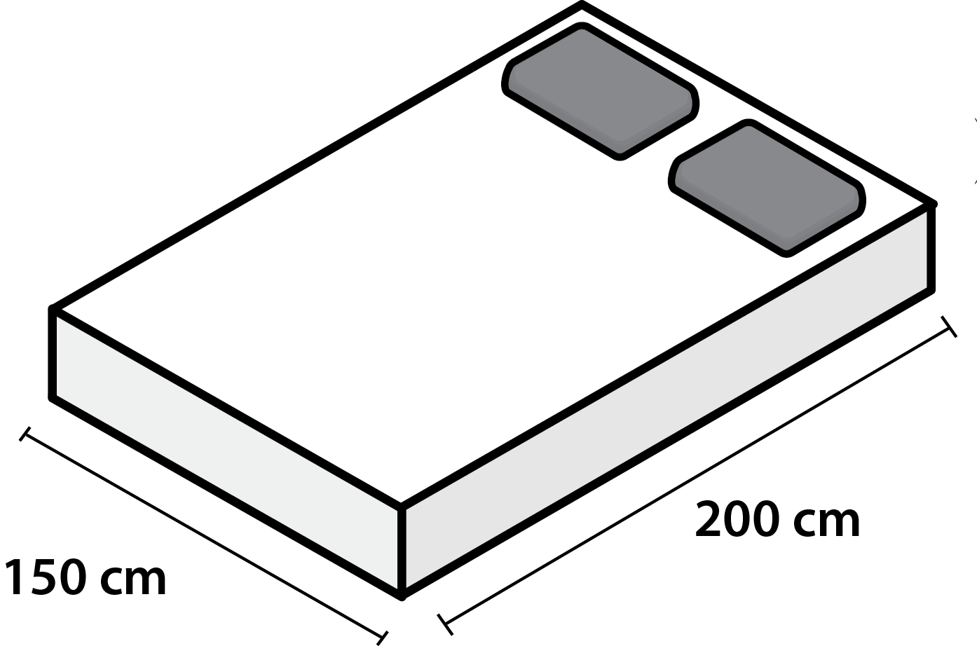 King mattress diagram