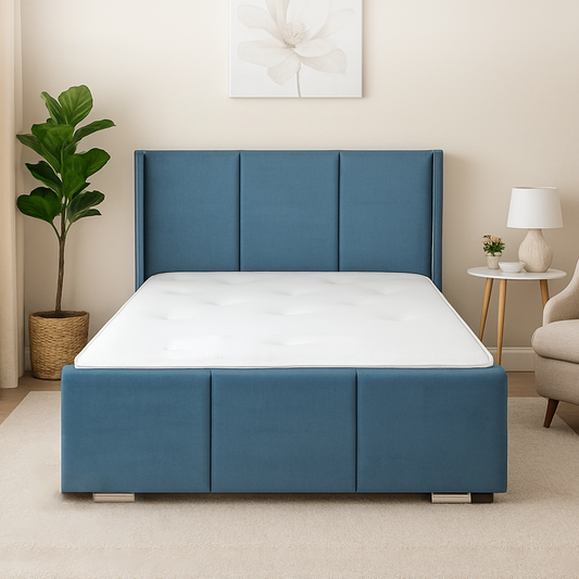 Modern Panel Upholstered Bed Frame