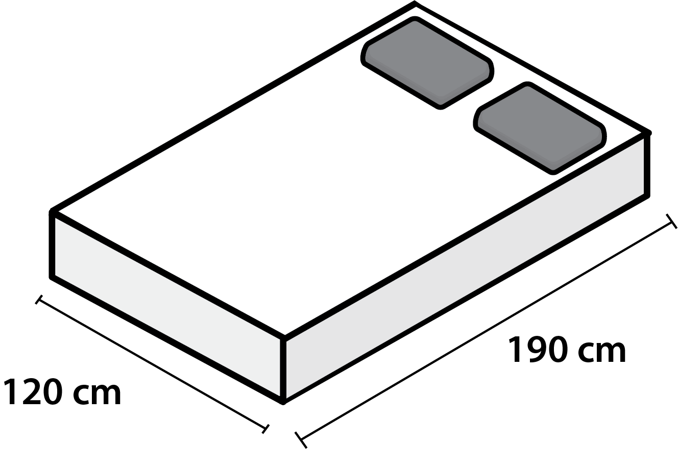 Small double mattress diagram