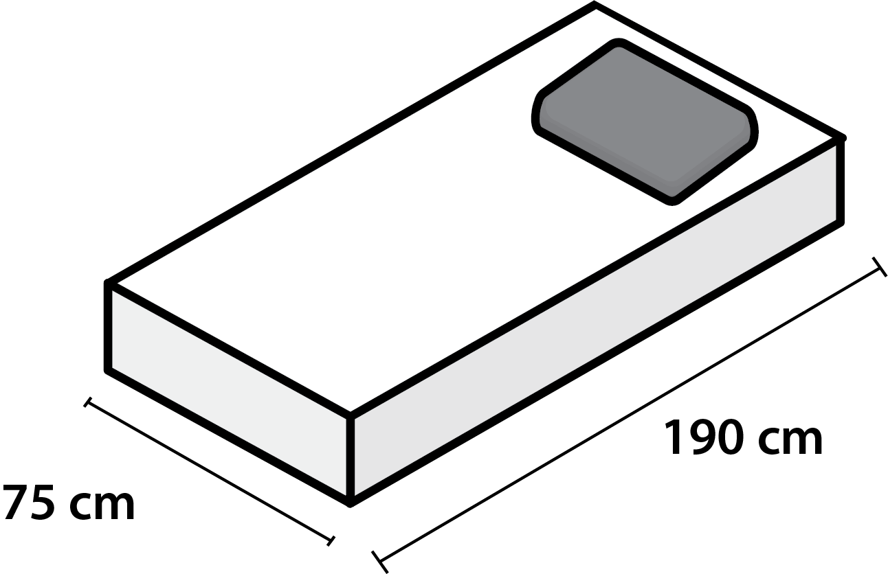 Small single mattress diagram