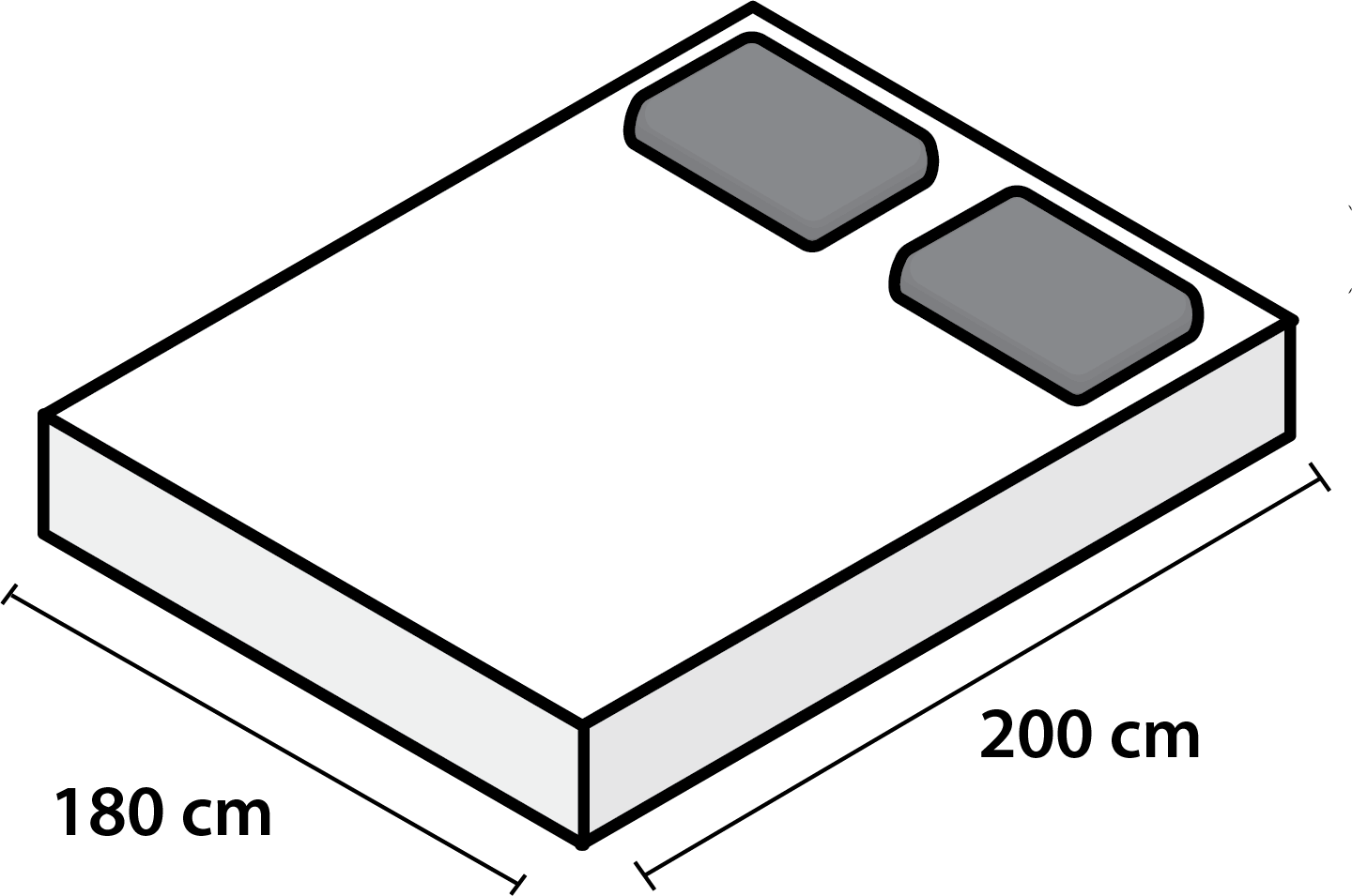 Super king mattress diagram
